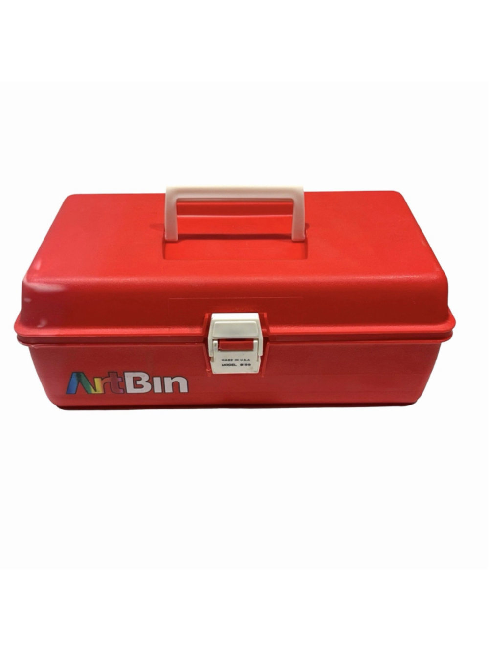 VTG ArtBin Storage Case Red Tackle Box For‎ Art Supplies Two-Tier Model 8199 USA
